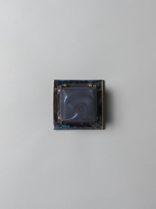 Field Square Mini Sconce, Obsidian