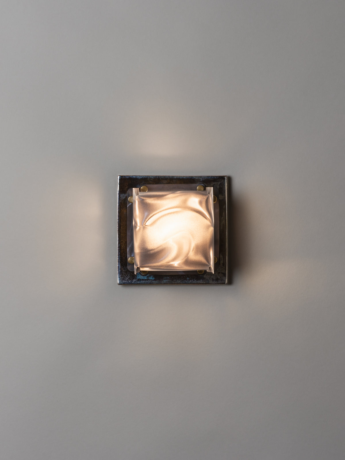 Field Square Mini Sconce, Obsidian