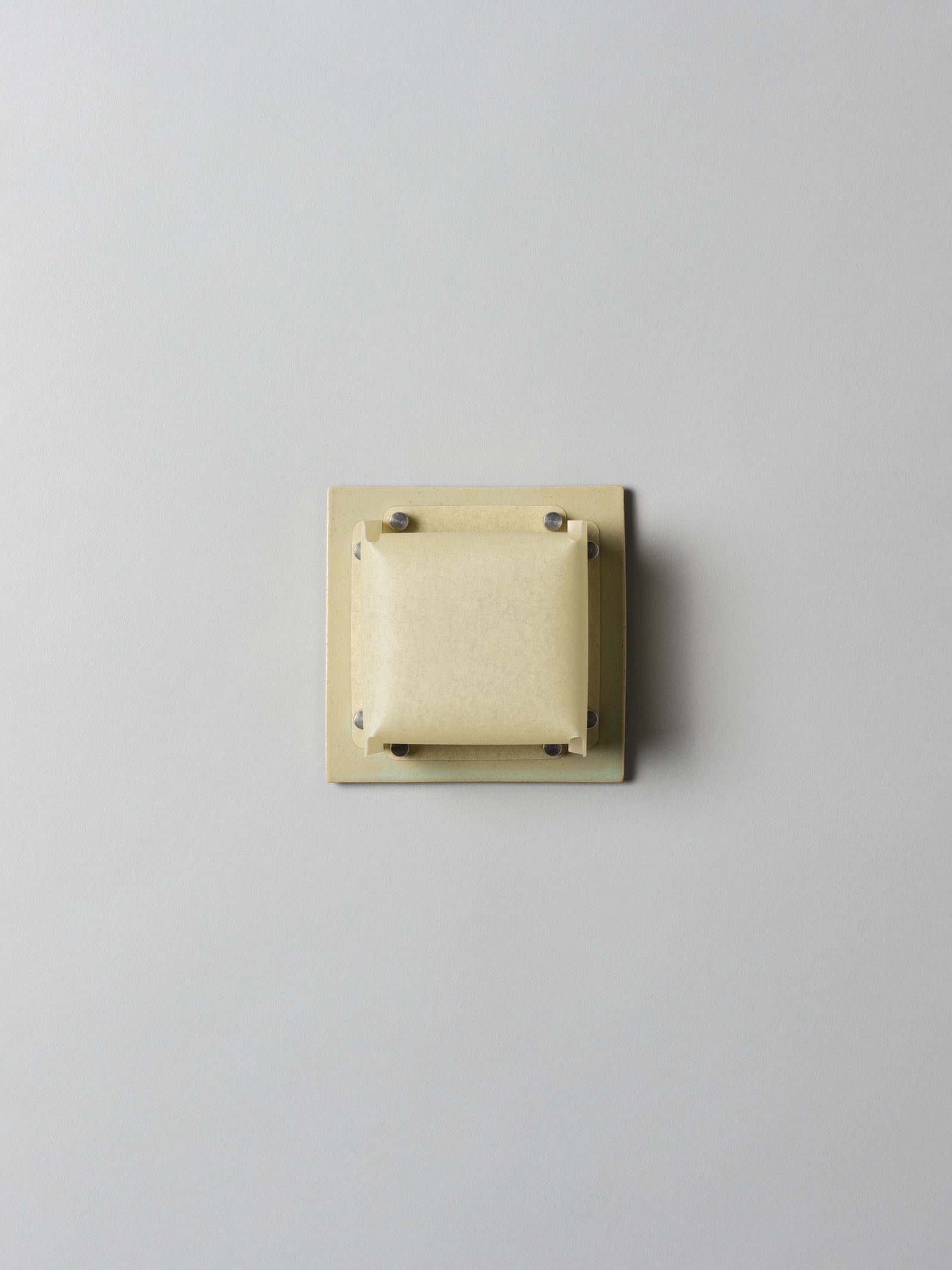 Field Square Mini Sconce, Pale Fiberglass Green