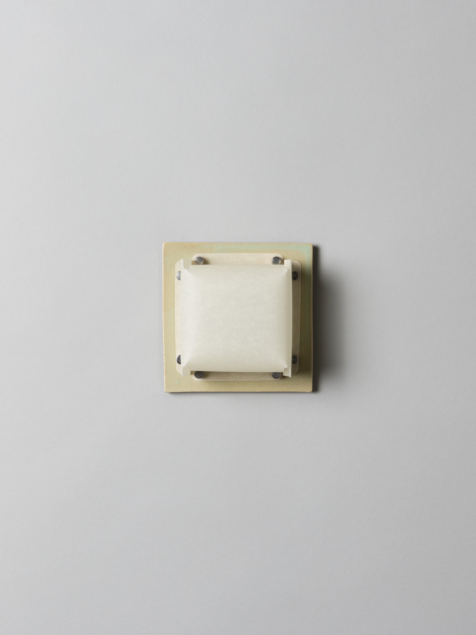 Field Square Mini Sconce, Pale Fiberglass Green