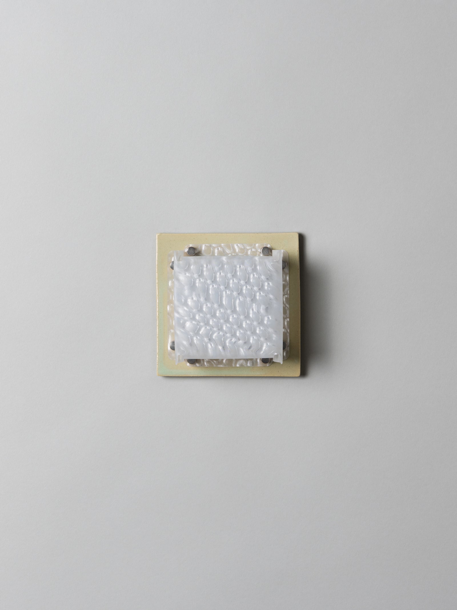 Field Square Mini Sconce, Pale Fiberglass Green