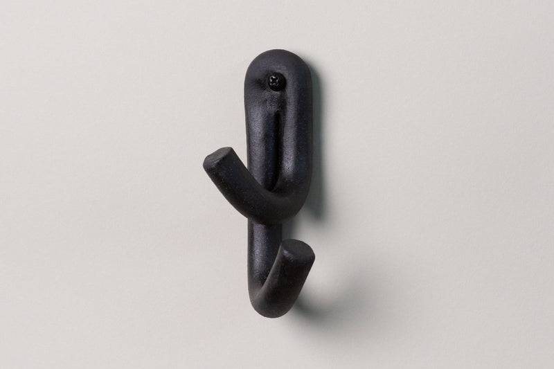 Leggy Crossed Wall Hook, Black: SIN ceramics & home goods - Made
