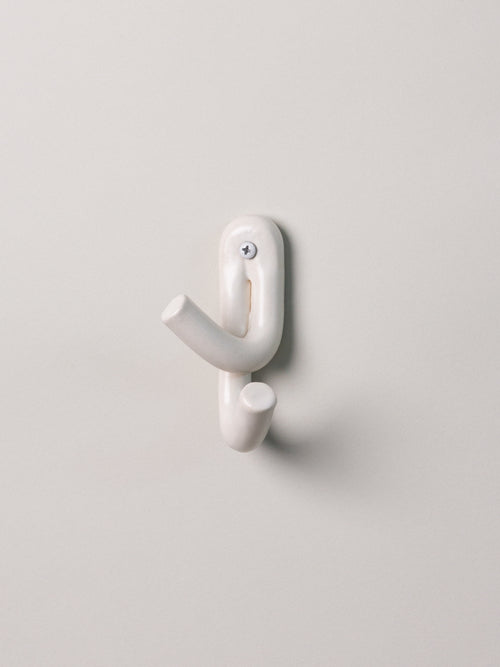 Leggy Crossed Wall Hook, Cream