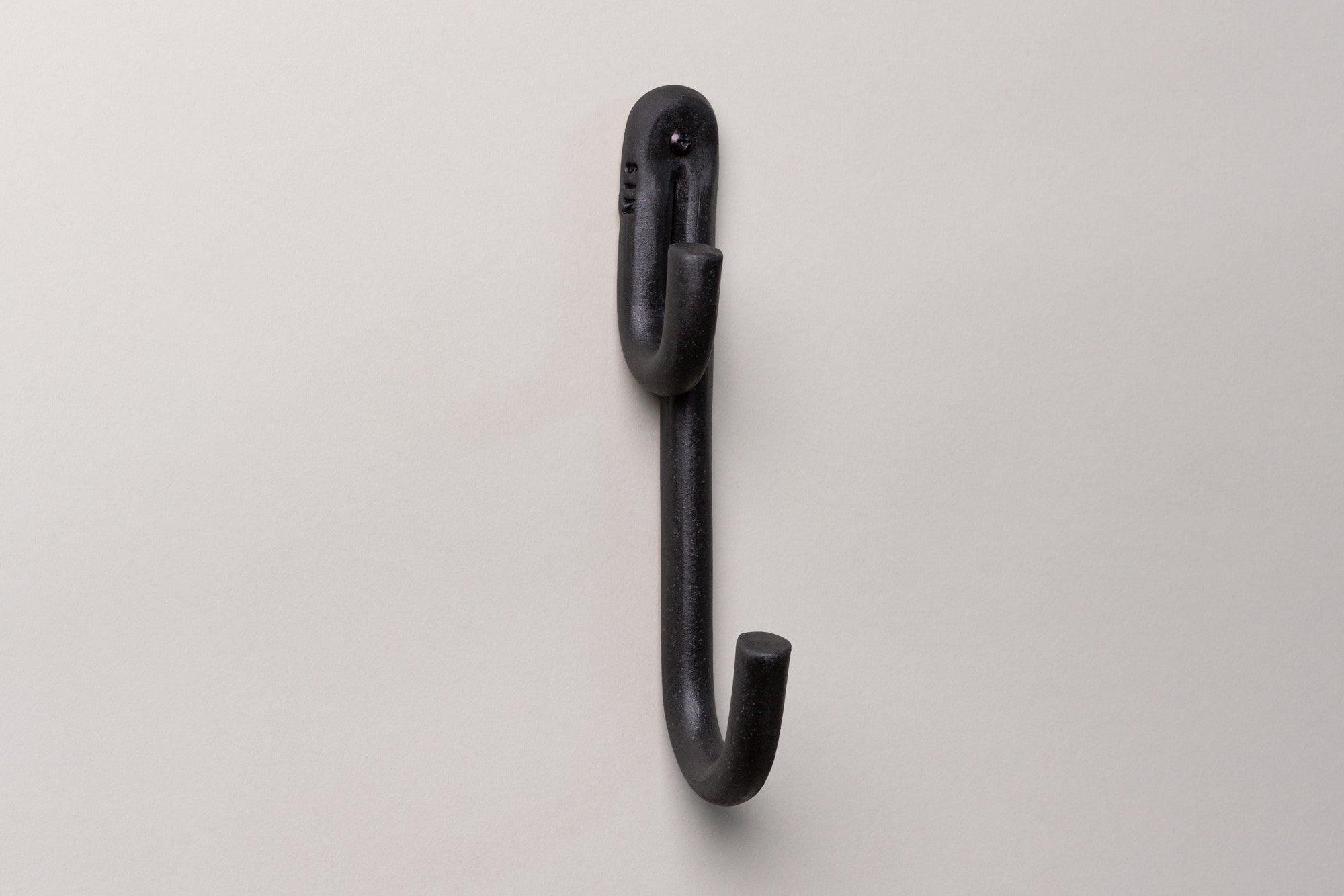 Black Single Metal Wall Hanger / Hook by Ib Laursen