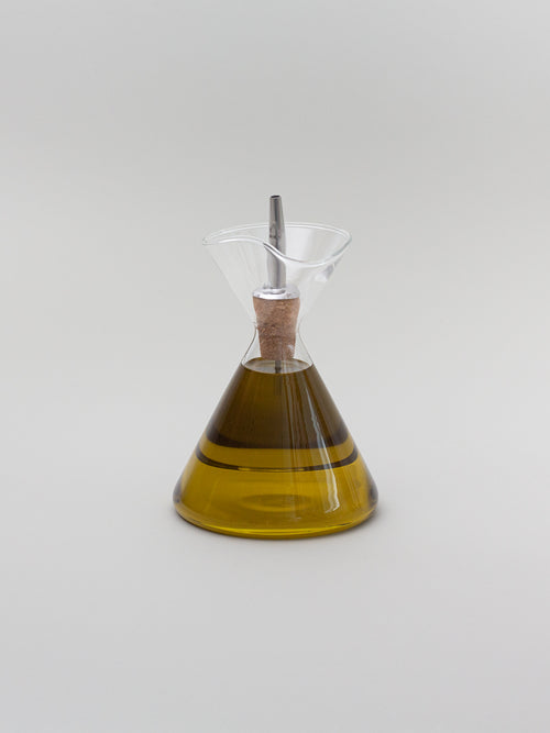Fauna Glass Oil Cruet, Clear
