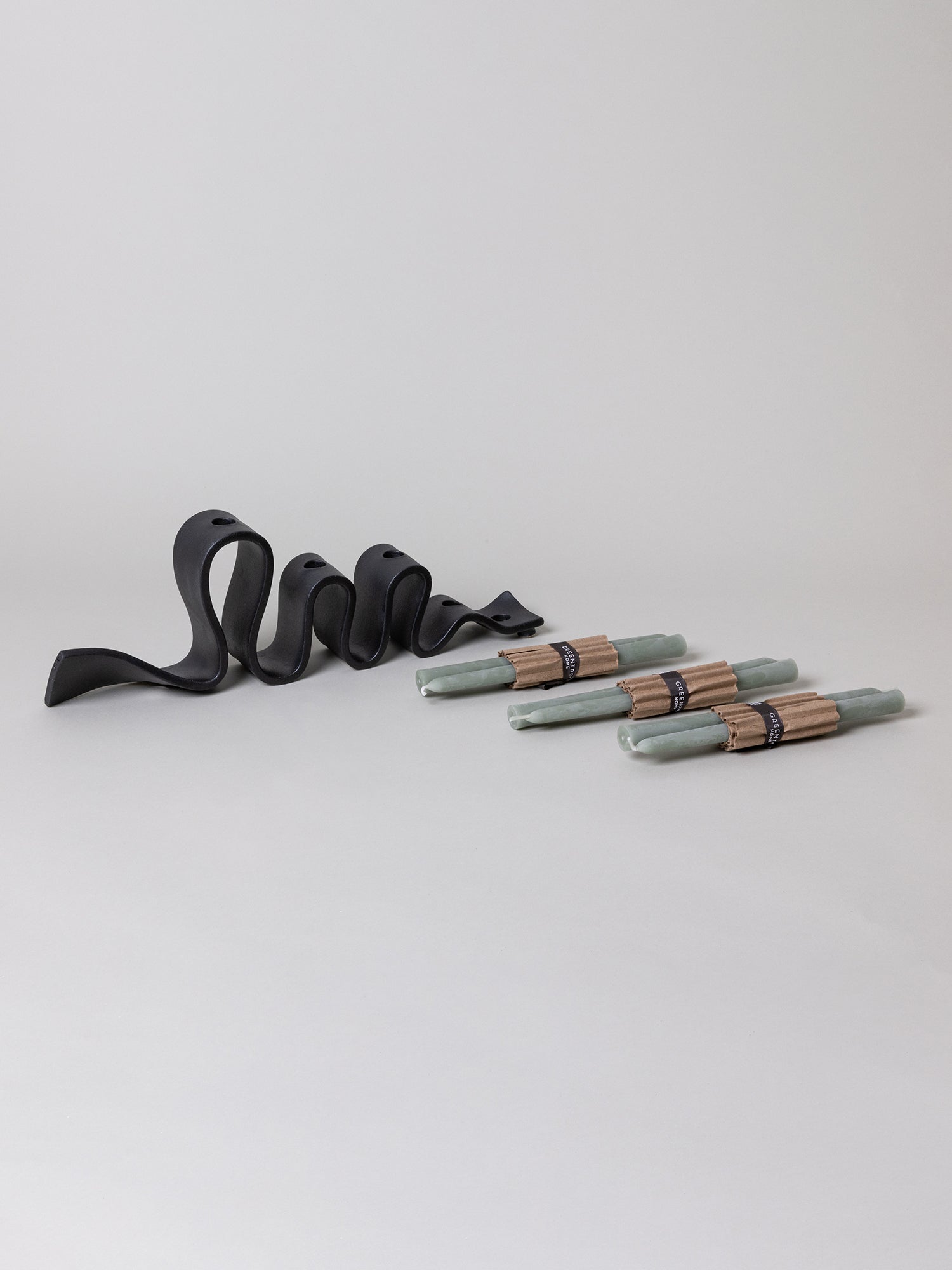 Weylyn Candelabra + Candles Set, Black – SIN | Home Goods