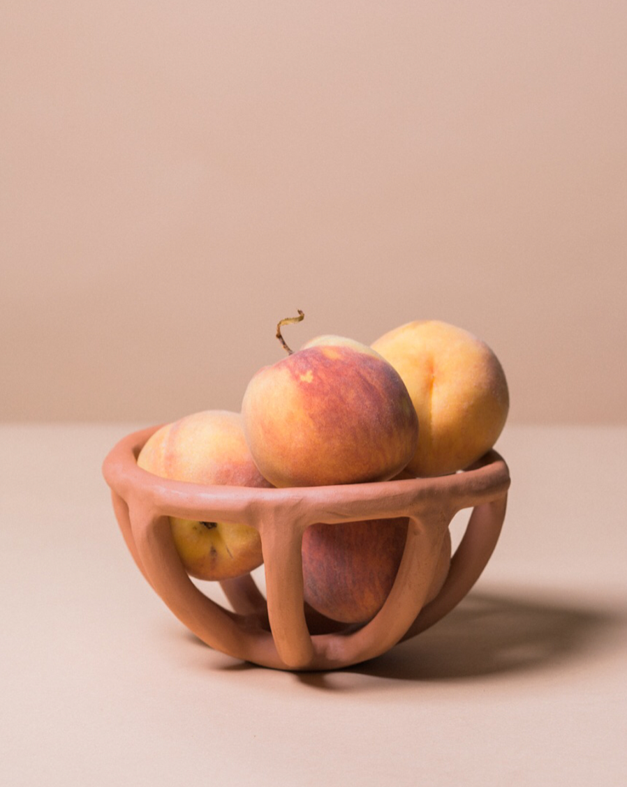 Prong Fruit Bowl, Terracotta